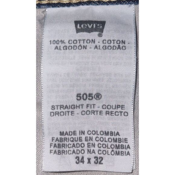 Levi's 505 Red Tag Straight Fit jeans Medium wash 34 x 32 See description - Picture 4 of 7